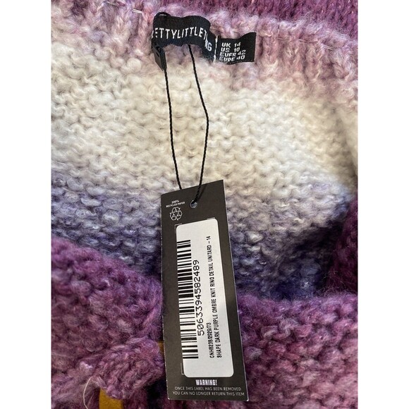 NEW PrettyLittleThing Romper Women Small Ombre Knit Stretch Travel Cover Up - Picture 3 of 8